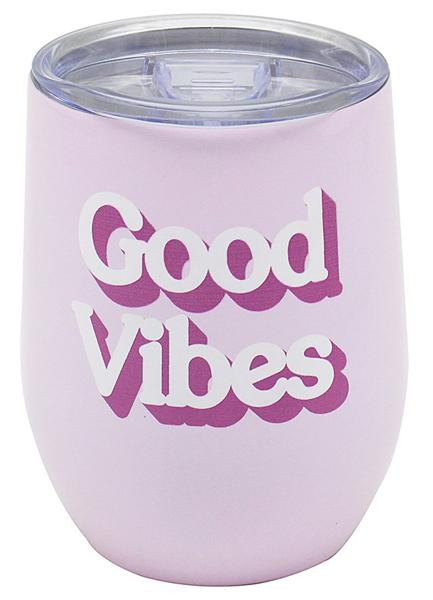 Putna šolja od nerđajućeg čelika GOOD VIBES 