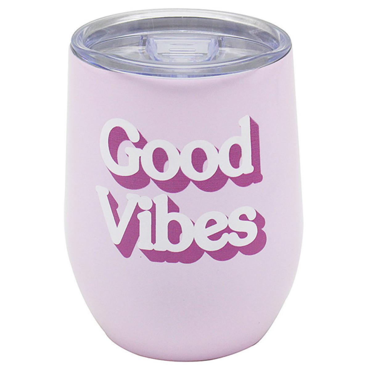 Putna šolja od nerđajućeg čelika GOOD VIBES 