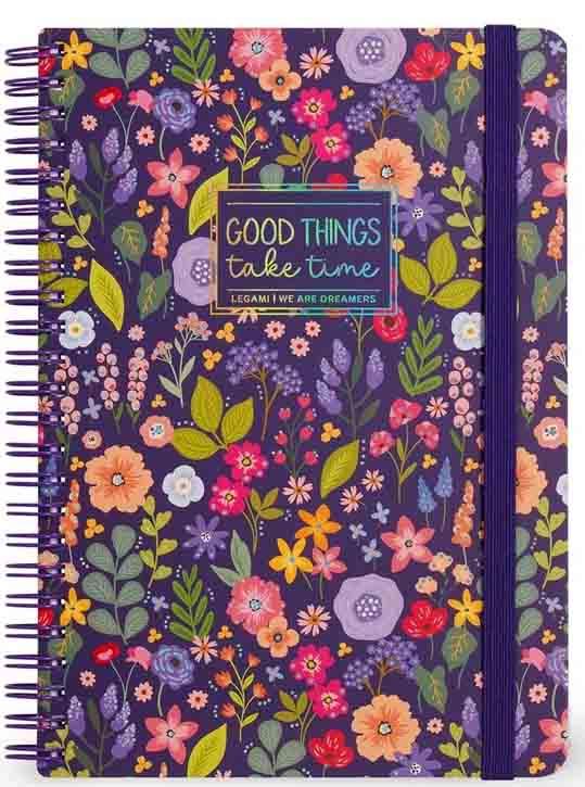 Notes sa spiralom FLOWERS linije 21x15cm 