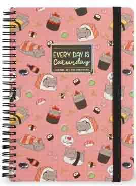 Notes sa spiralom SUSHI CAT linije 21x15cm 