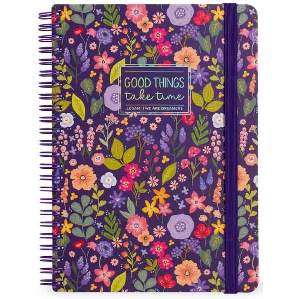 Notes sa spiralom FLOWERS linije 29x21cm 