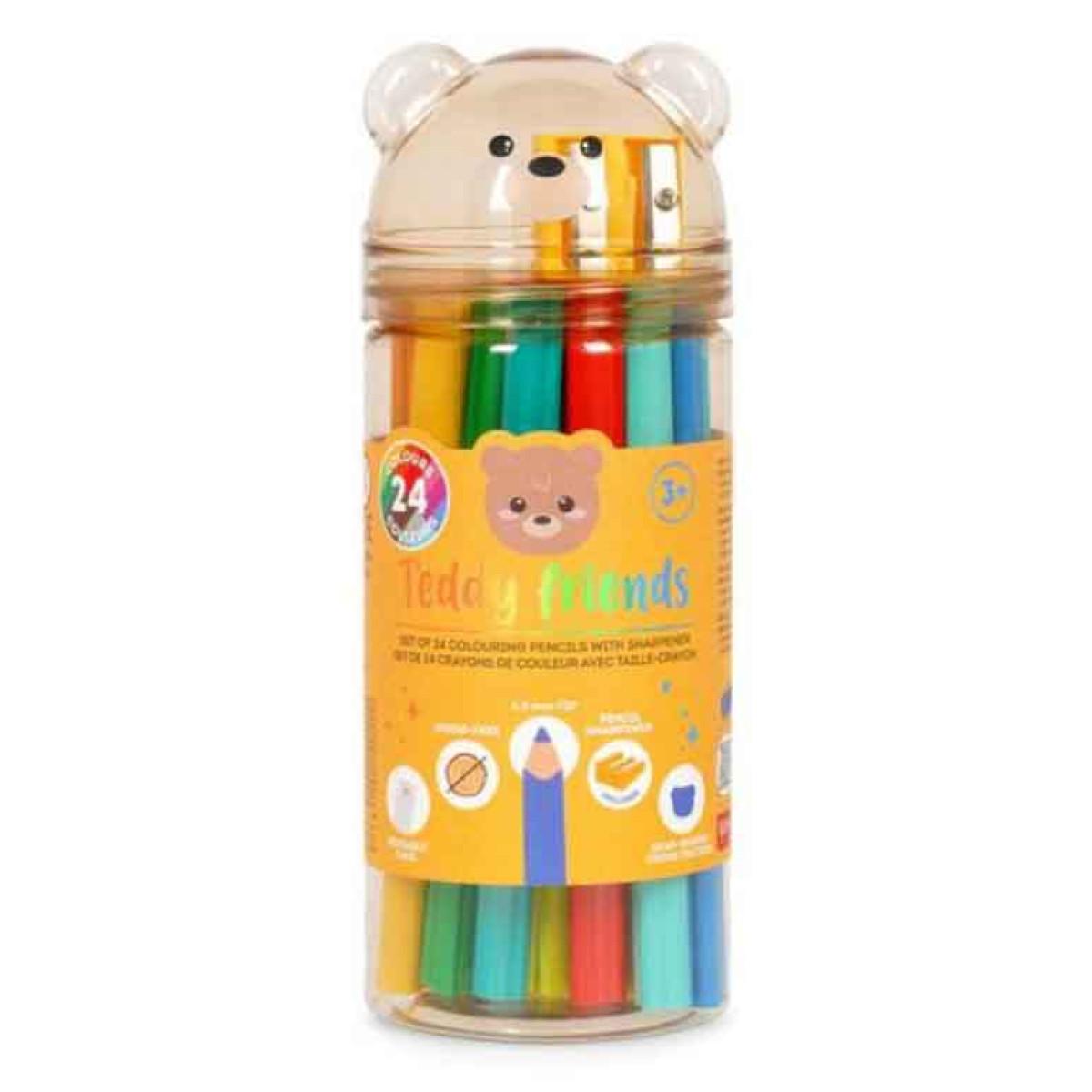 Drvene bojice TEDDY FRIENDS - TEDDY BEAR 24 kom 