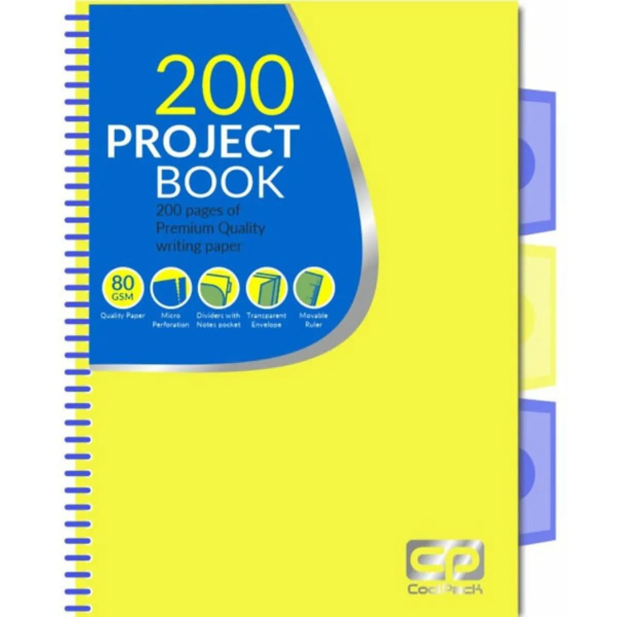 Sveska A5 kvadratići YELLOW NEON 