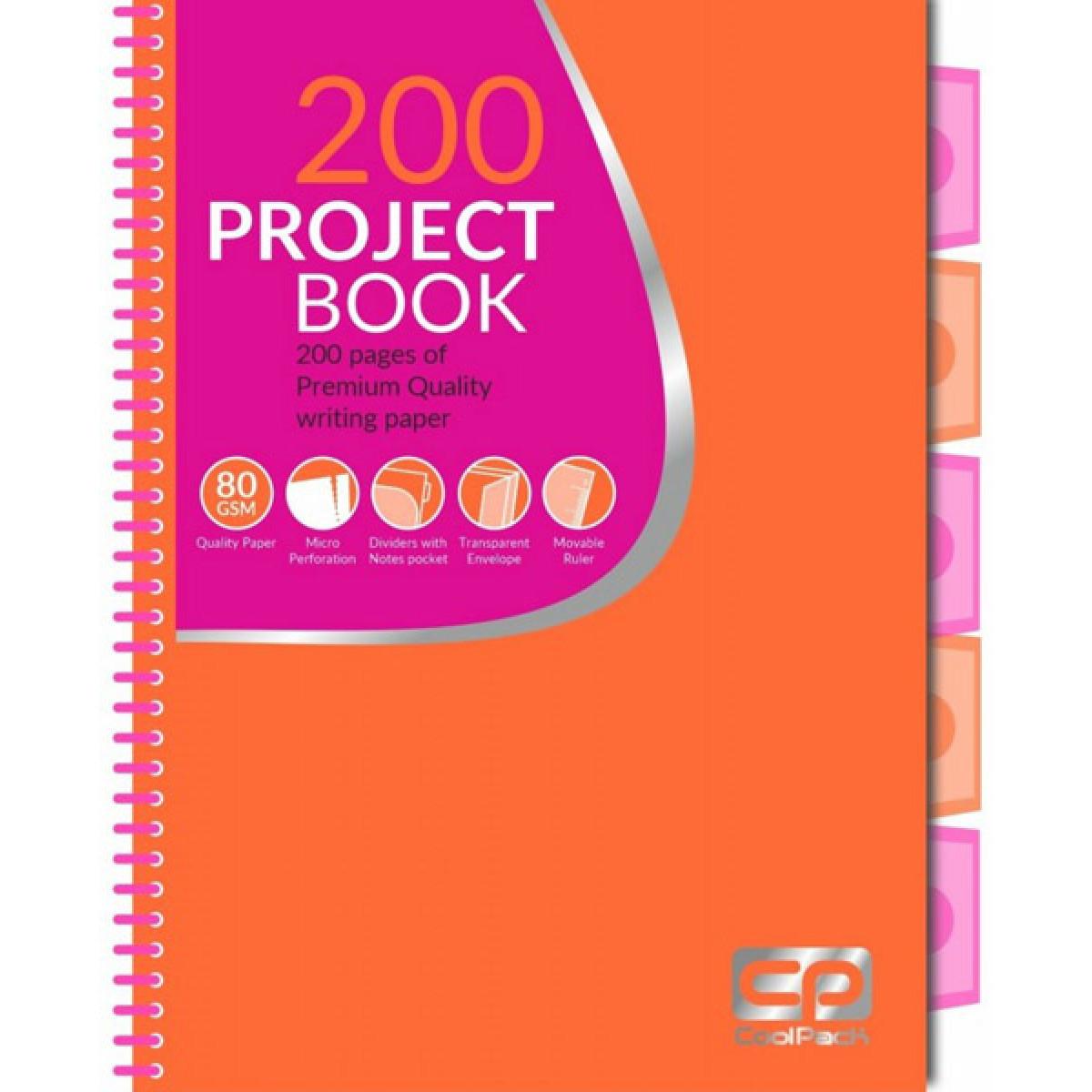 Sveska A4 kvadratići ORANGE NEON 