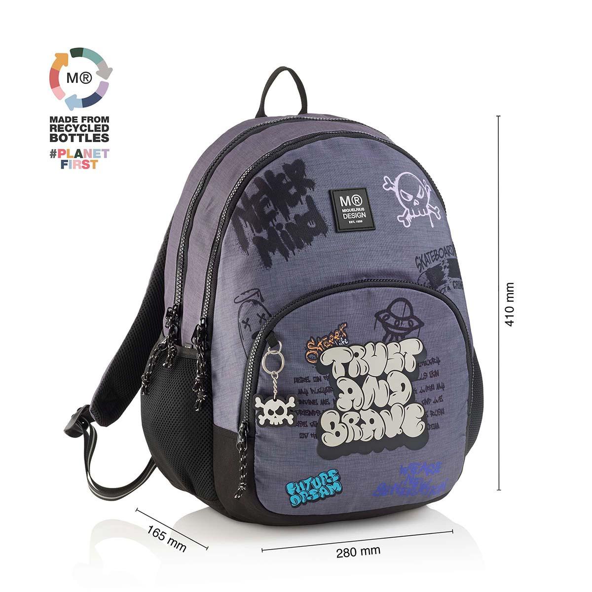 Ranac sa tri pregrade MIQUELRIUS Graffiti (Eko) 