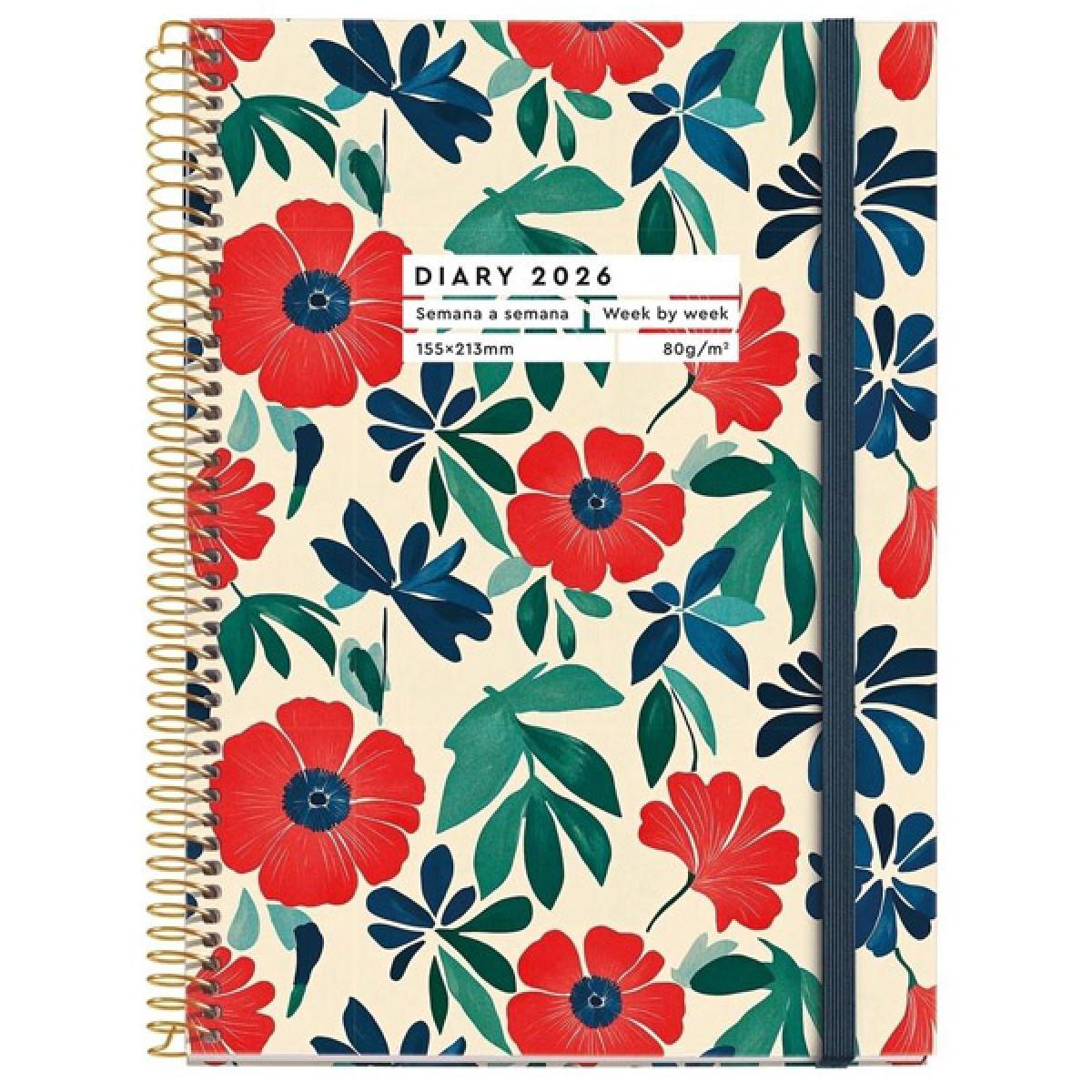 MIQUELRIUS datumirani planer ANEMONE 2026, 15x21cm 