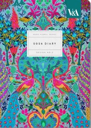 Datumirani planer A5 NEON FLORAL PEACOCK 2026 