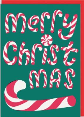 Set devet novogodišnjih i božićnih čestitki CANDY CANE 