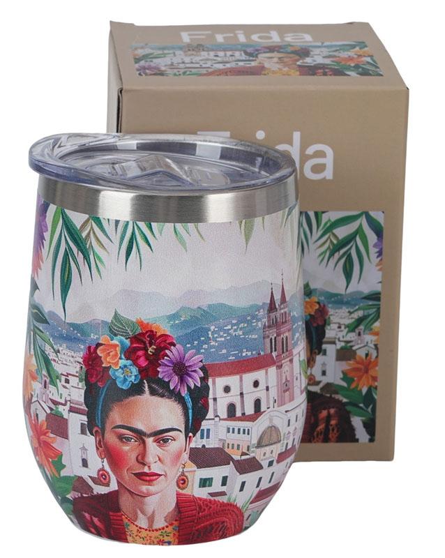 Putna šolja od nerđajućeg čelika MEXICAN ART - RED 