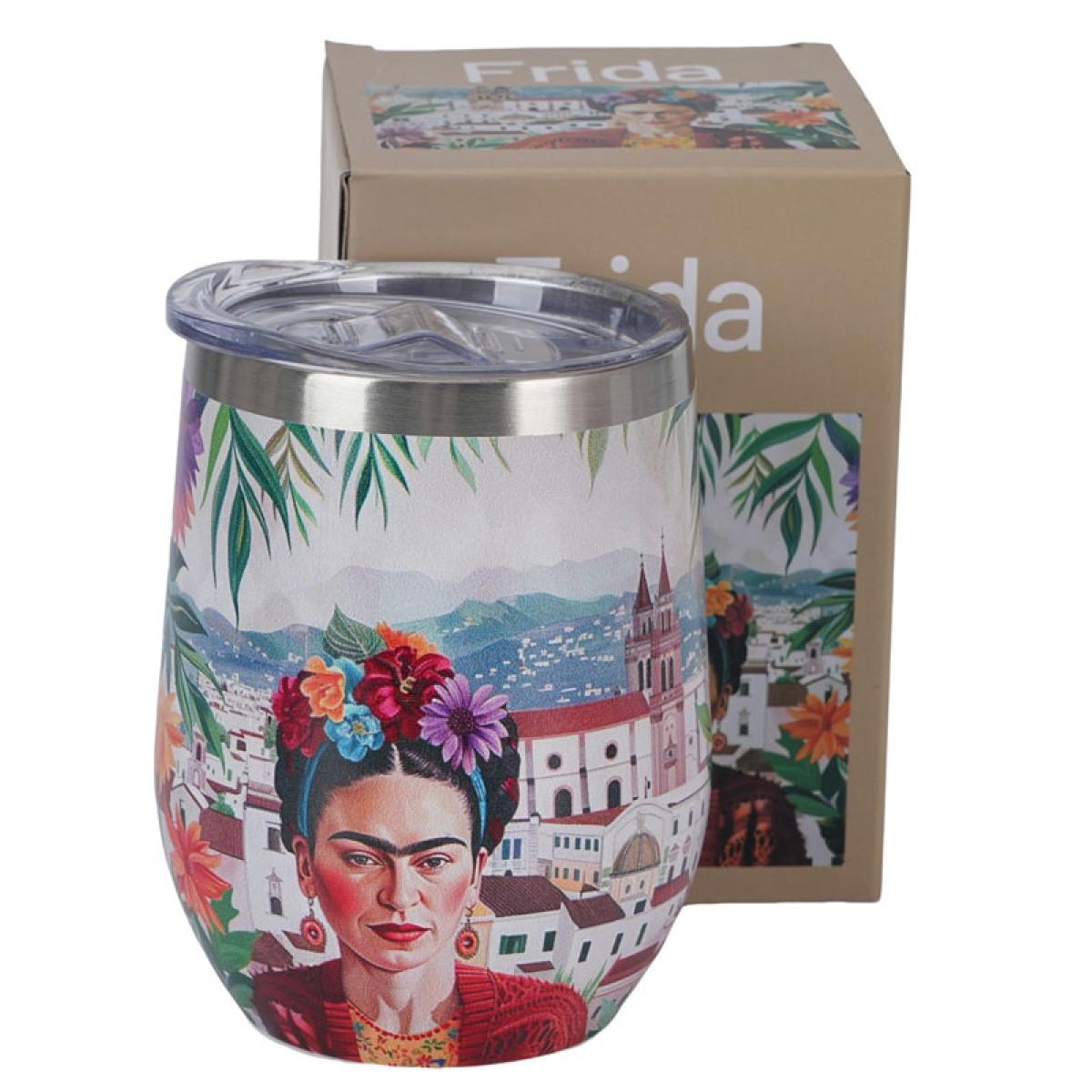 Putna šolja od nerđajućeg čelika MEXICAN ART - RED 