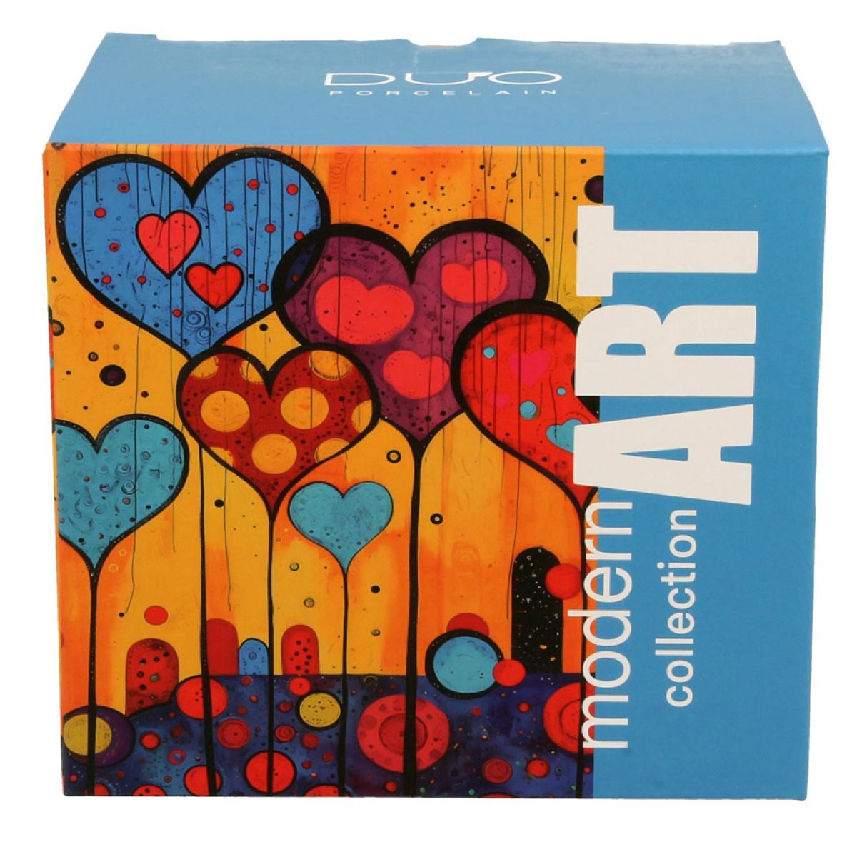 Velika porcelanska šolja HEARTS 450ml 