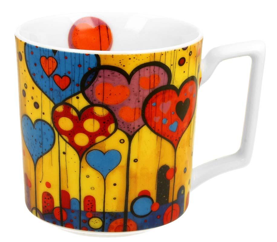 Velika porcelanska šolja HEARTS 450ml 