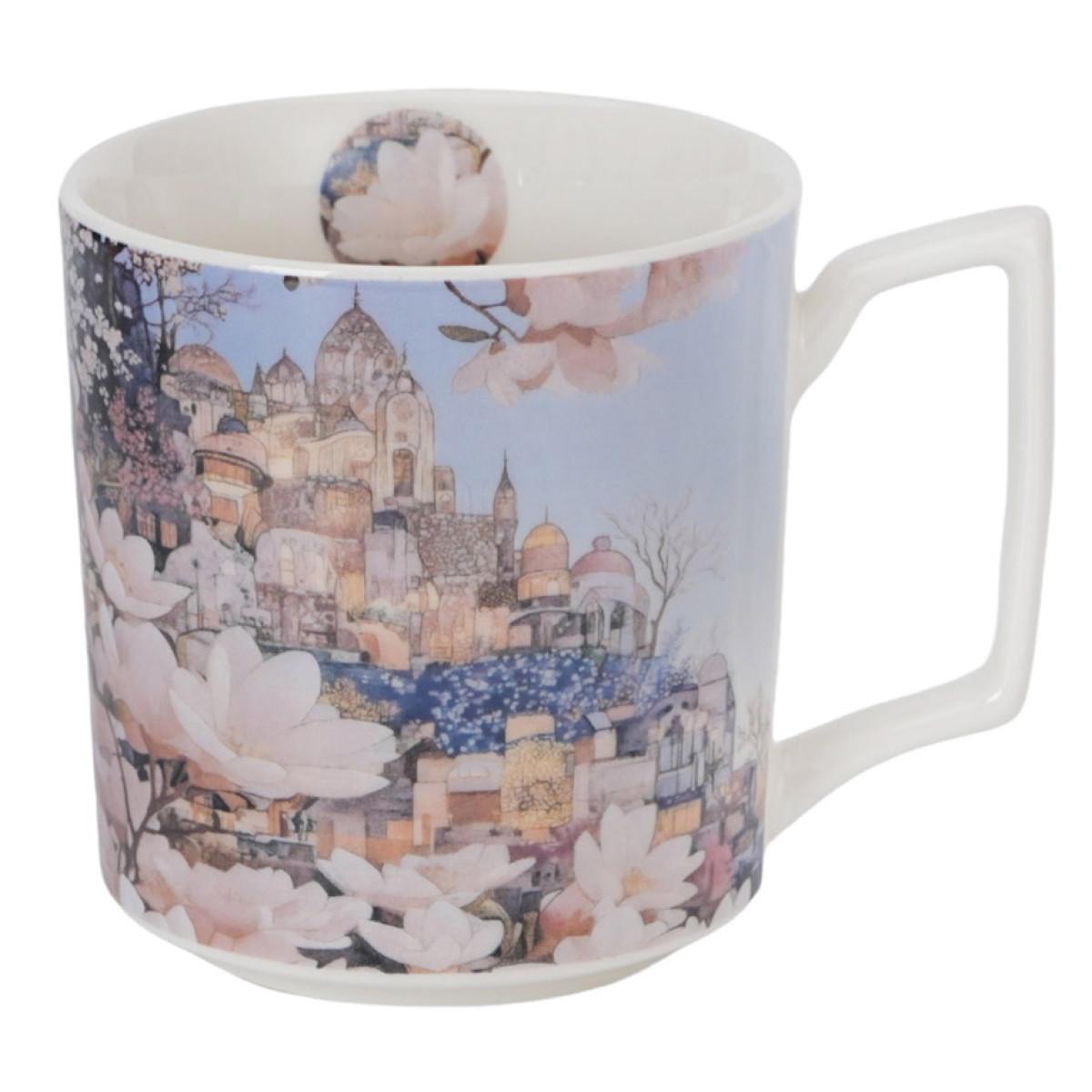 Velika porcelanska šolja CITY OF MAGNOLIAS 450ml 