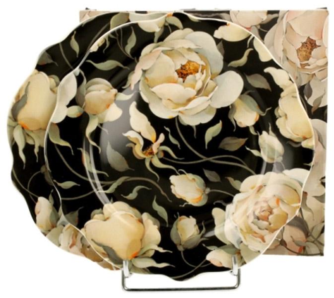 Set dva desertna tanjira  ENGLISH ROSES BLACK 