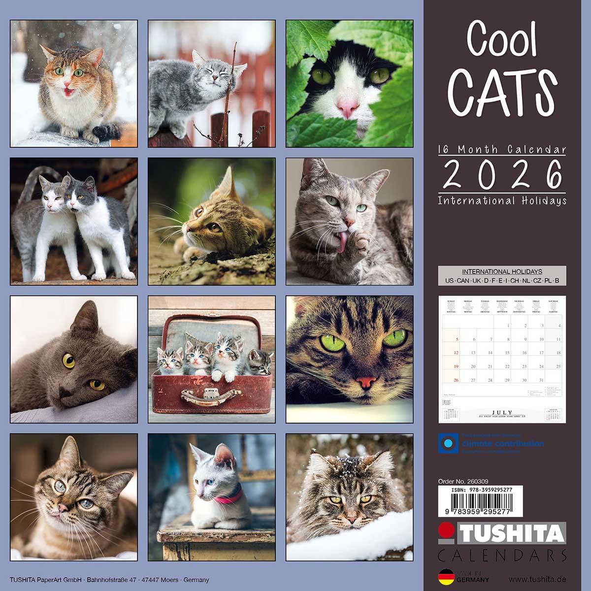 Zidni kalendar 2026 COOL CATS 