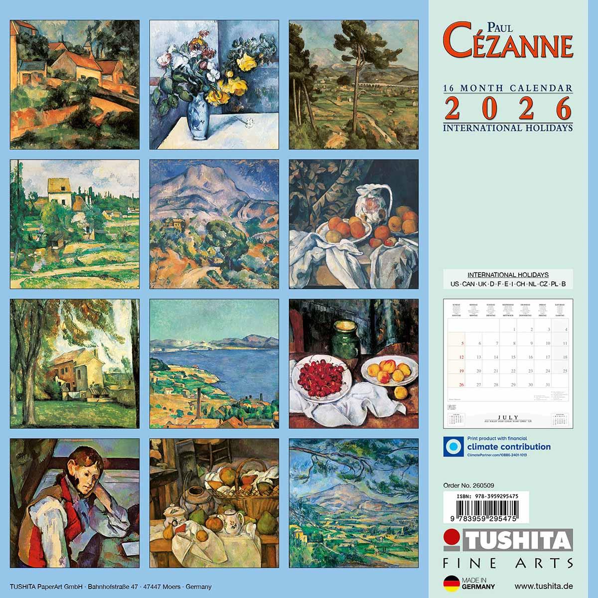 Zidni kalendar 2026 PAUL CEZANNE 