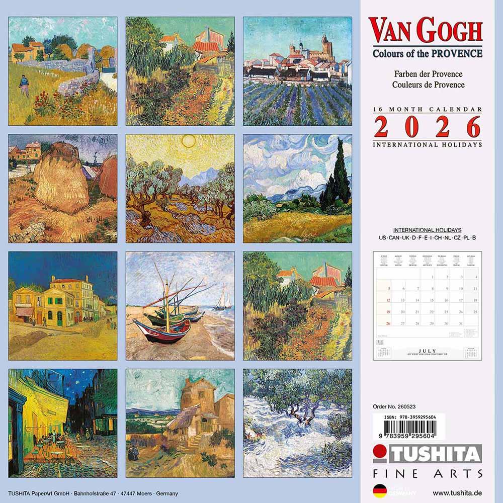 Zidni kalendar 2026 VAN GOGH - COLOURS OF THE PROVENCE 
