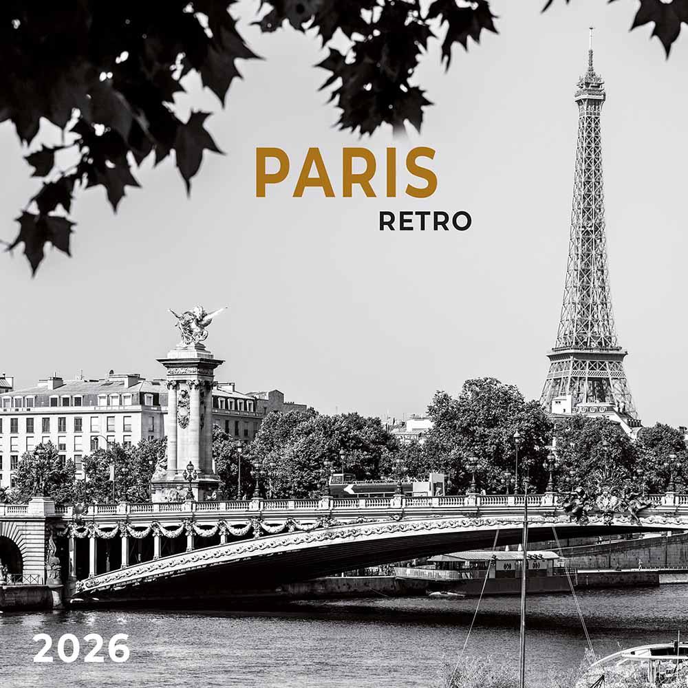 Zidni kalendar 2026 PARIS RETRO 