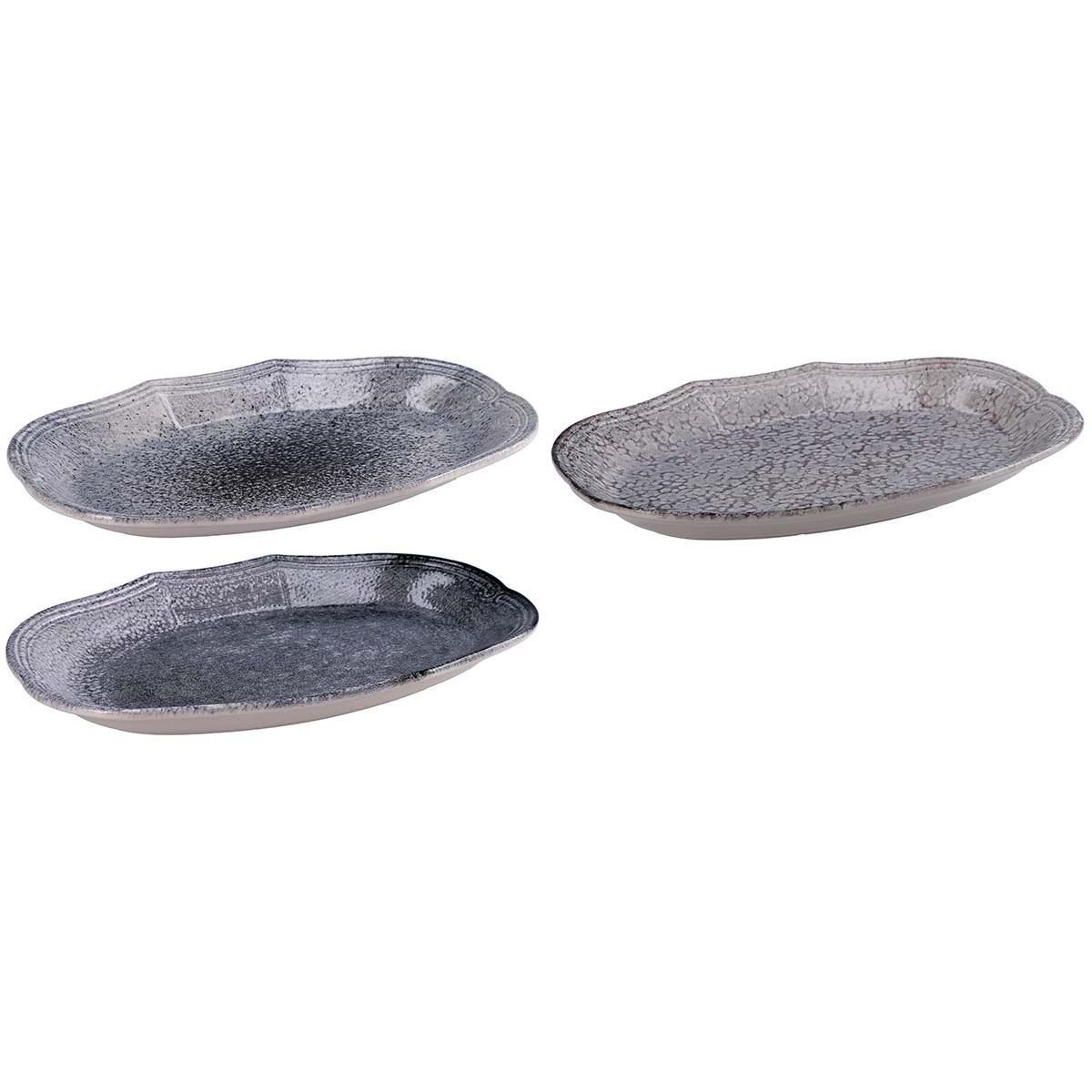 Keramički oval cvetnog dizajna 33x21cm (više vrsta) 