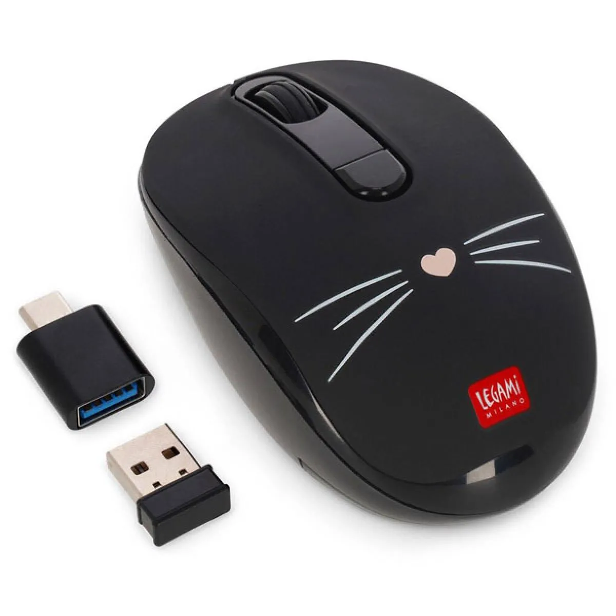 Bežični miš CRNI - KITTY 