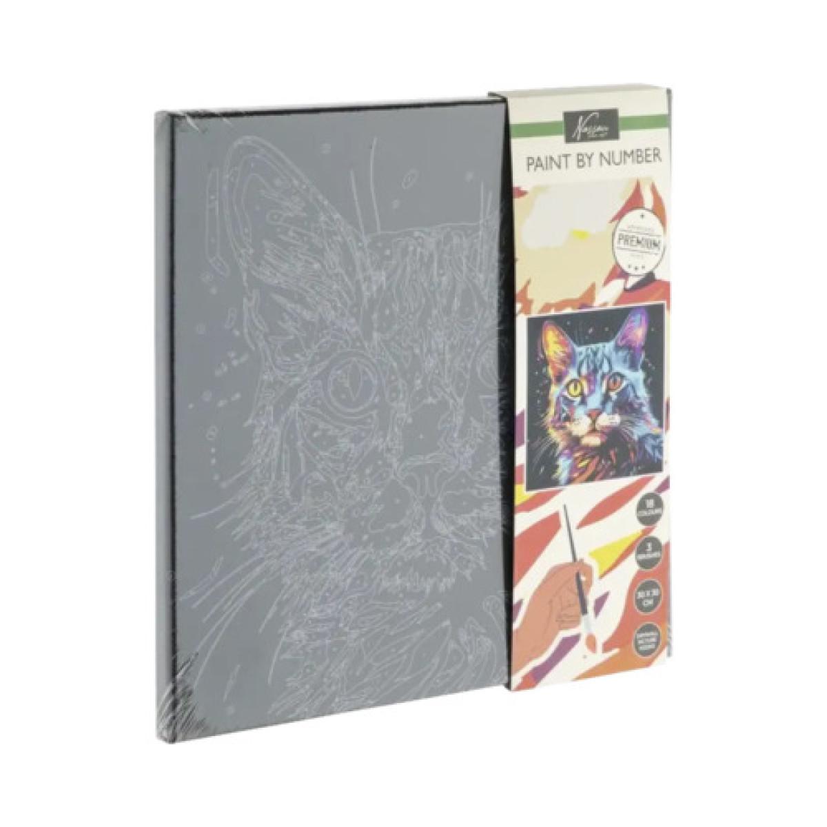 Kreativni set oboji po bojama MAČKA 30x30cm 