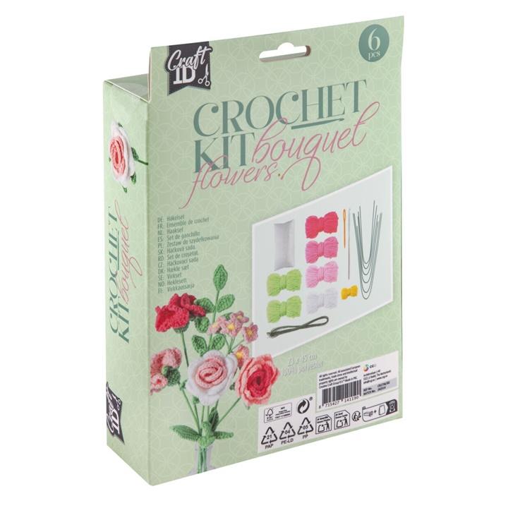 Kreativni set za heklanje BUKET- PINK 