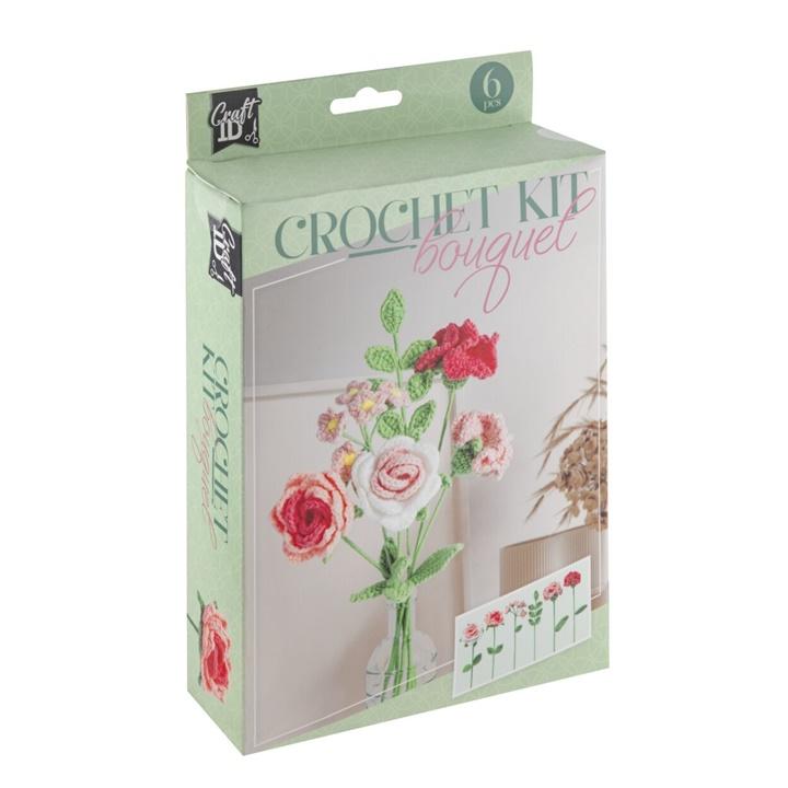 Kreativni set za heklanje BUKET- PINK 