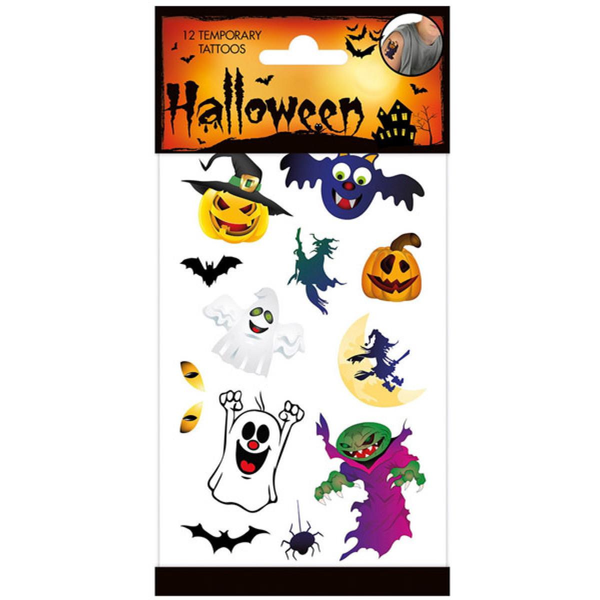HALLOWEEN set 12 privremenih tetovaža SCARY 