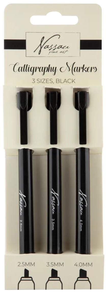 Set tri kaligrafska markera 