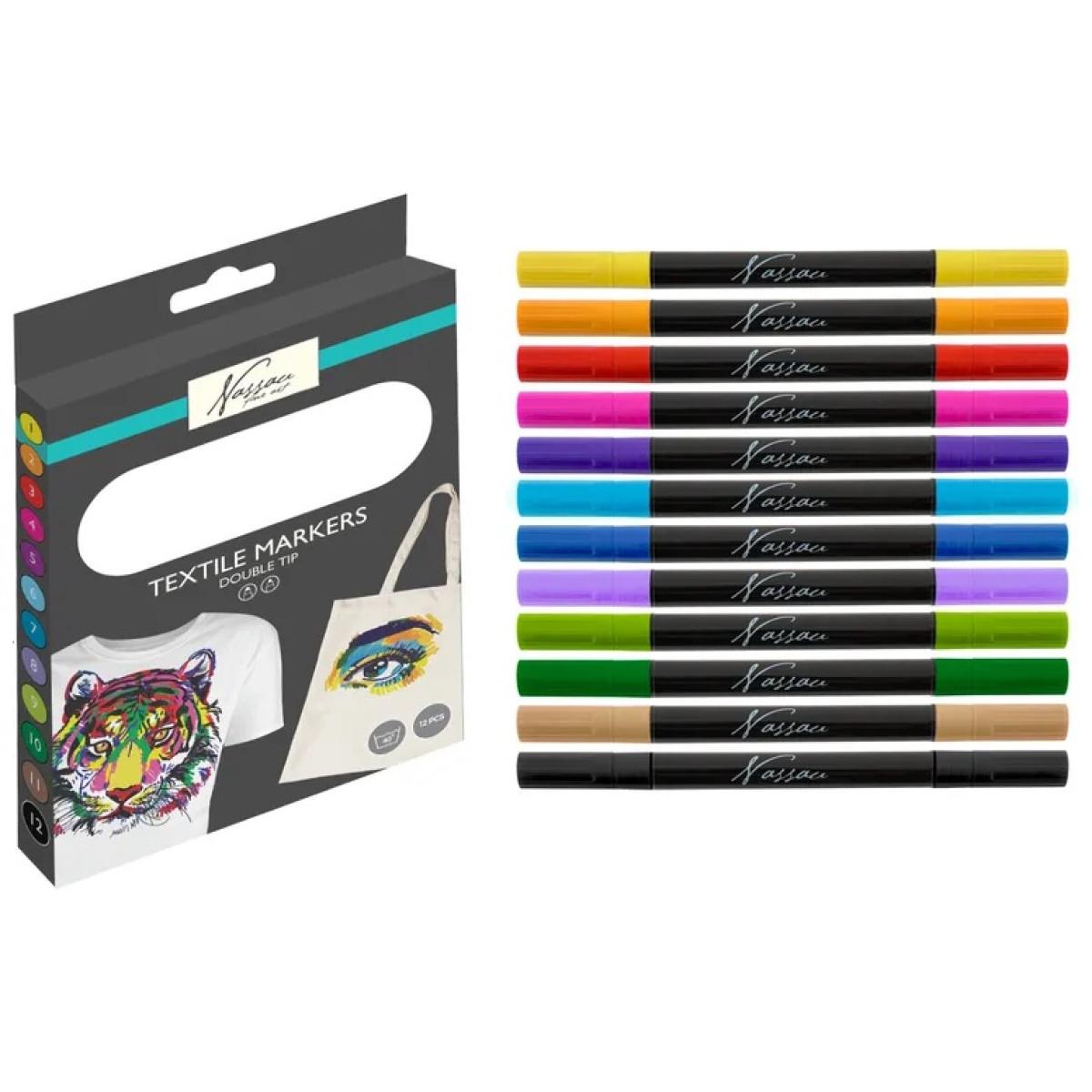 Dvostrani markeri za tkaninu 12kom 