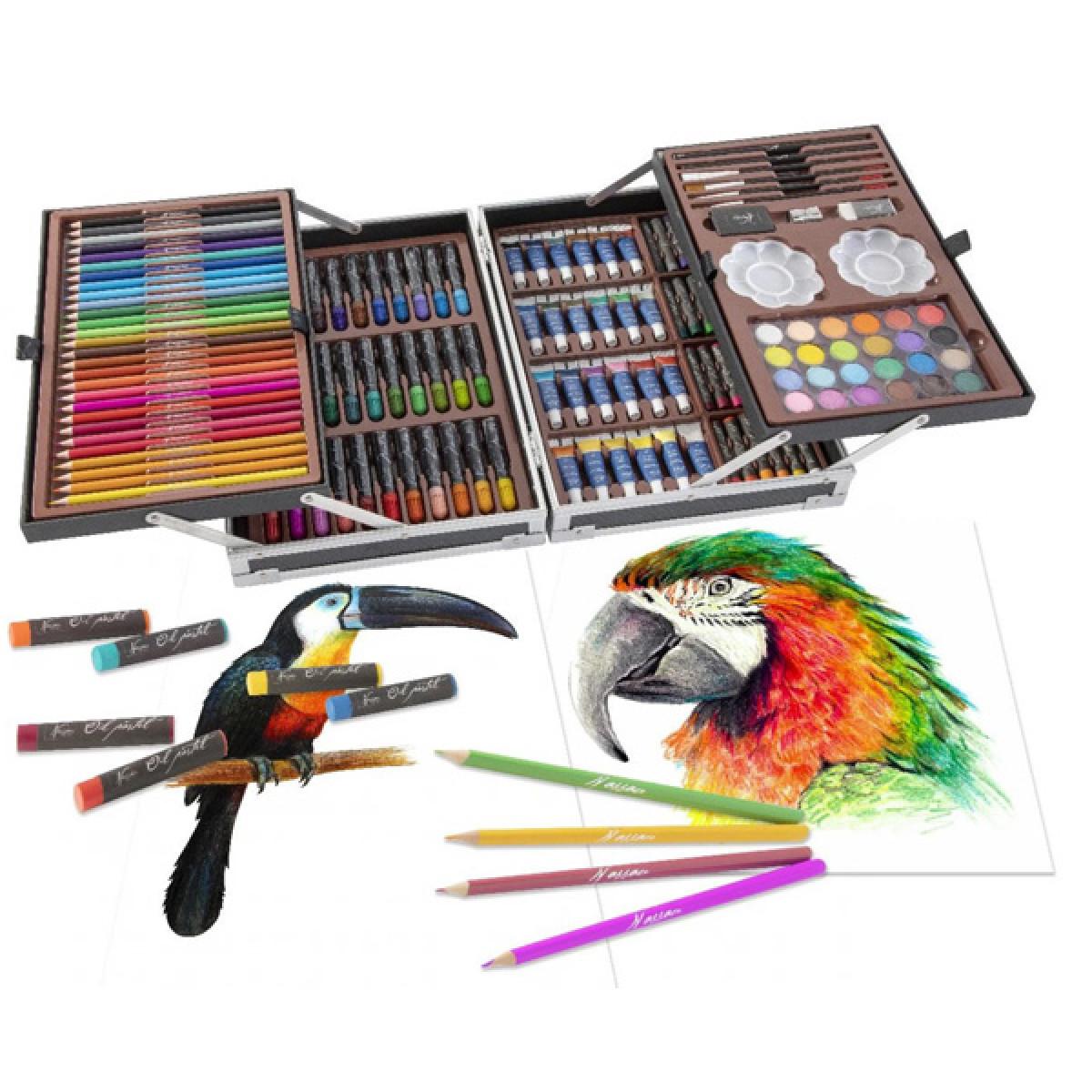 Umetnički set u metalnom koferu 145kom 