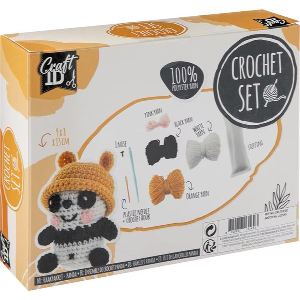 Kreativni set za heklanje PANDA 9x8x13cm 