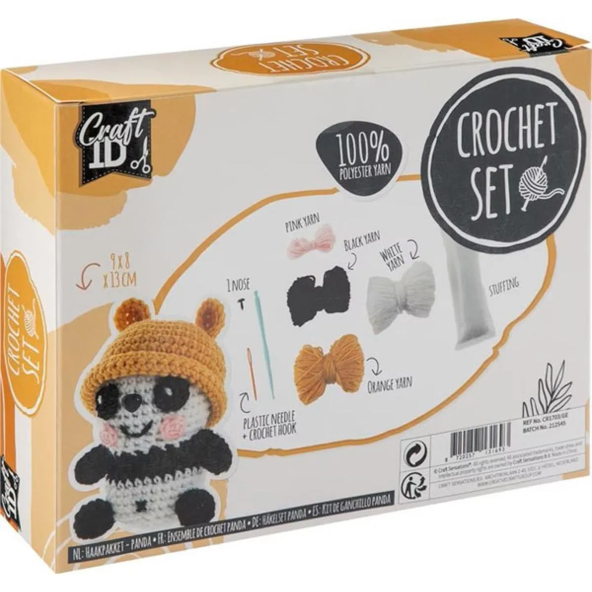 Kreativni set za heklanje PANDA 9x8x13cm 