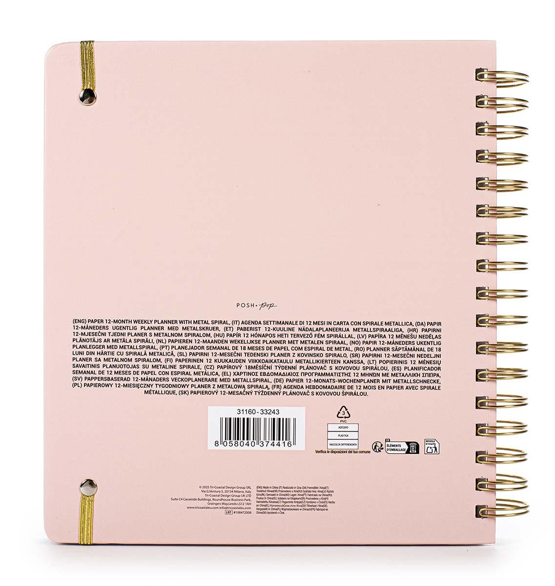 Agenda sa olovkom 2026 (12m) POSH&POP Bloom 