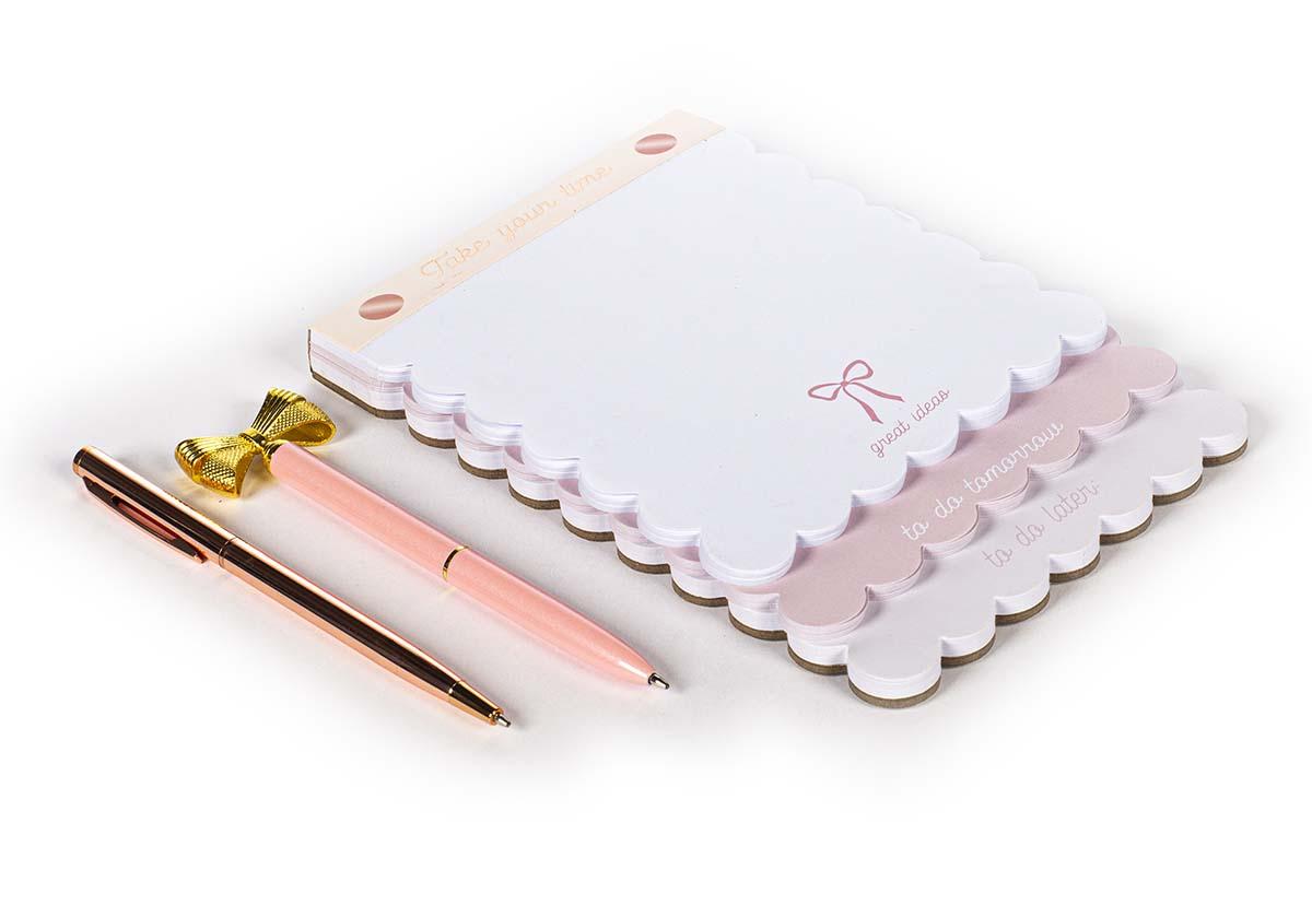 Poklon set COZY 3 blokova za poruke i 2 hemijske olovke 