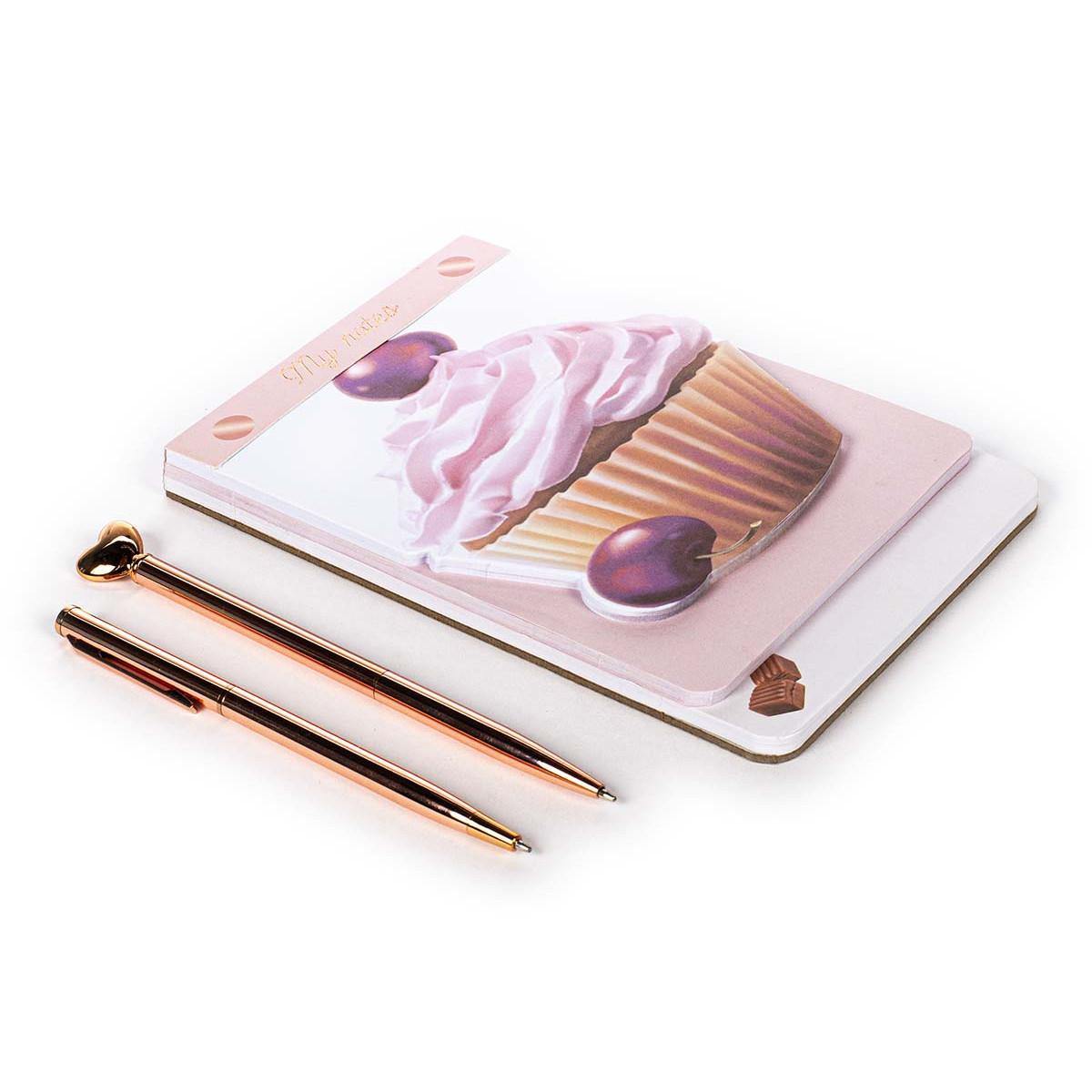 Poklon set COZY 3 blokova za poruke i 2 hemijske olovke 