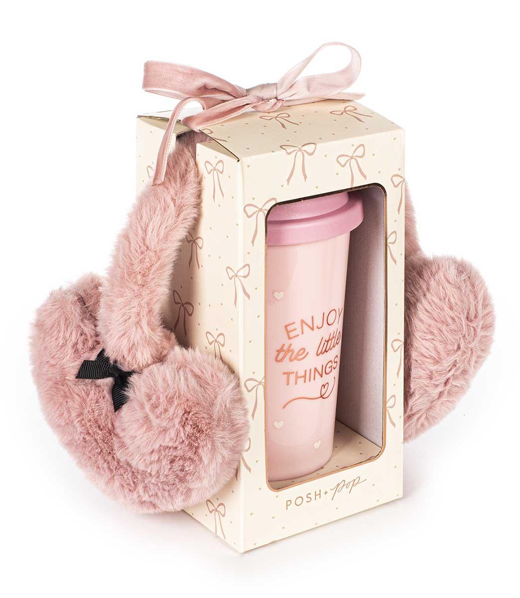 Poklon set COZY Putna šolja i grejač za uši 