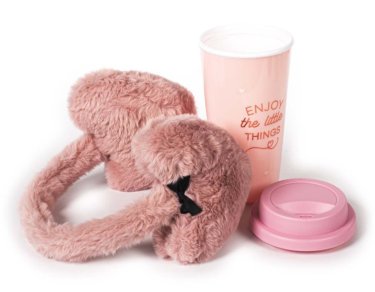 Poklon set COZY Putna šolja i grejač za uši 