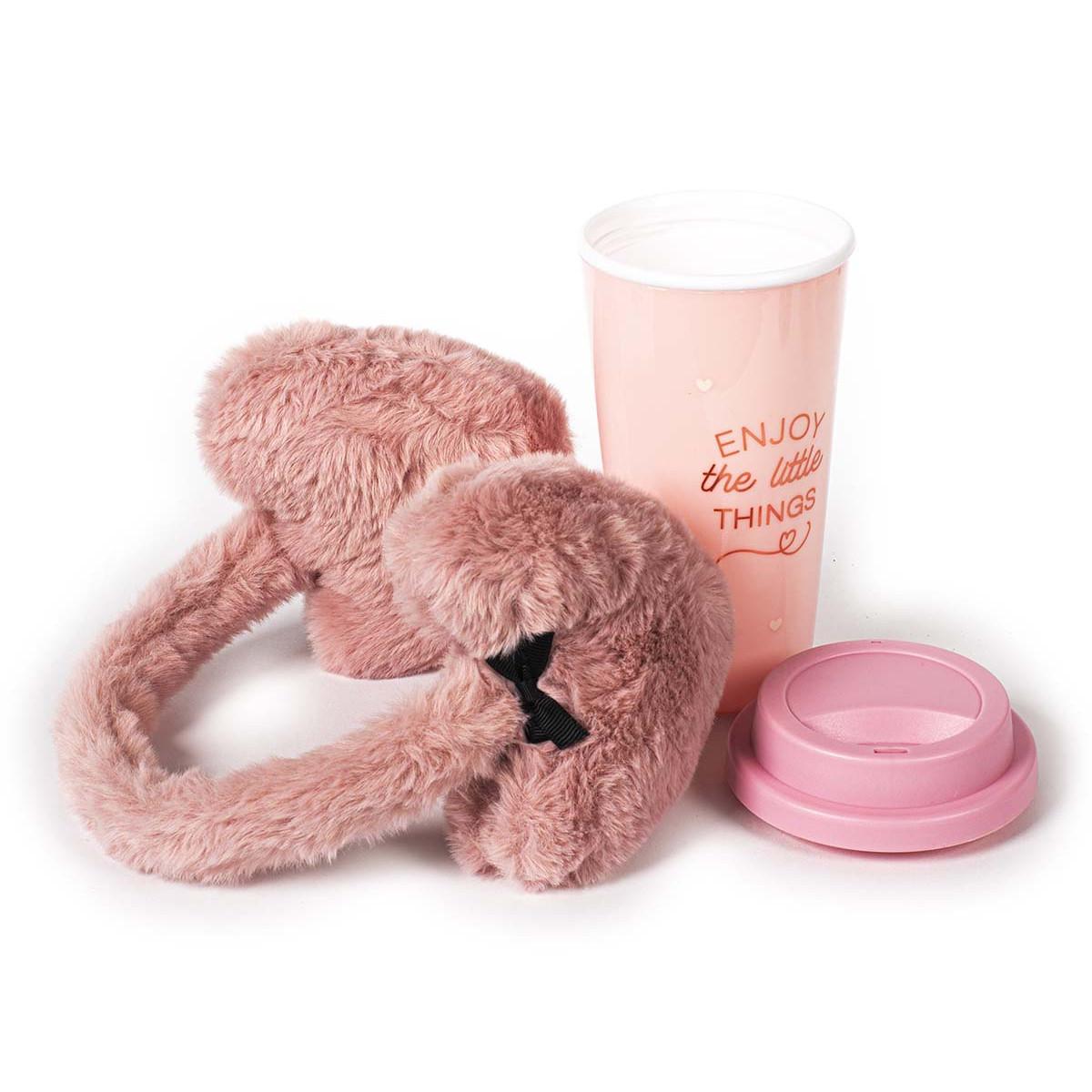 Poklon set COZY Putna šolja i grejač za uši 