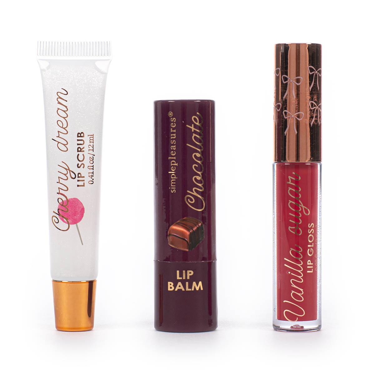 Poklon set COZY Balzam, sjaj i piling za usne 