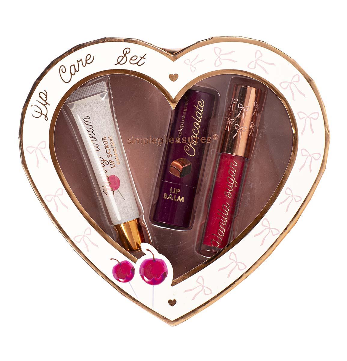 Poklon set COZY Balzam, sjaj i piling za usne 