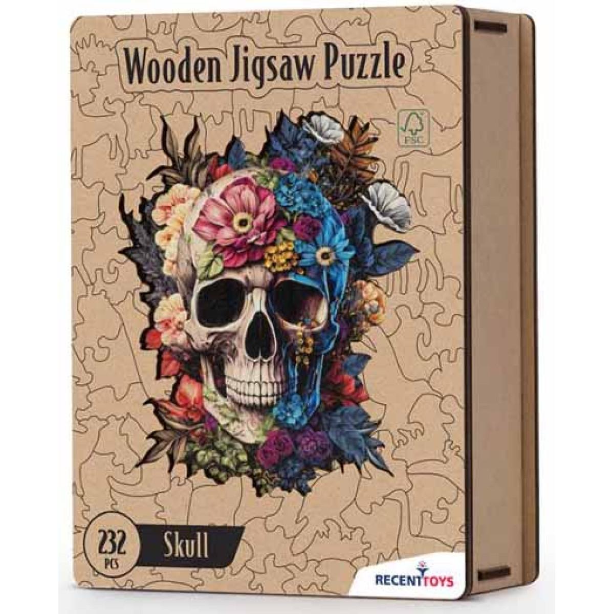 Drvene puzzle SKULL 