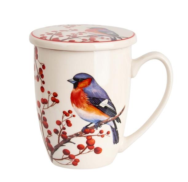 Šolja sa infuzerom 360ml NOVA GODINA Ptice 