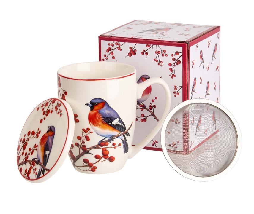 Šolja sa infuzerom 360ml NOVA GODINA Ptice 