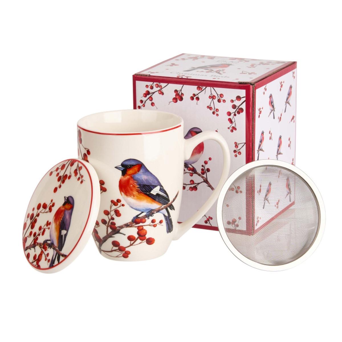 Šolja sa infuzerom 360ml NOVA GODINA Ptice 