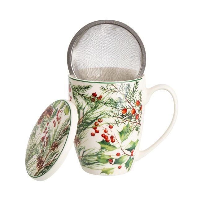 Šolja sa infuzerom 360ml NOVA GODINA Lišće 