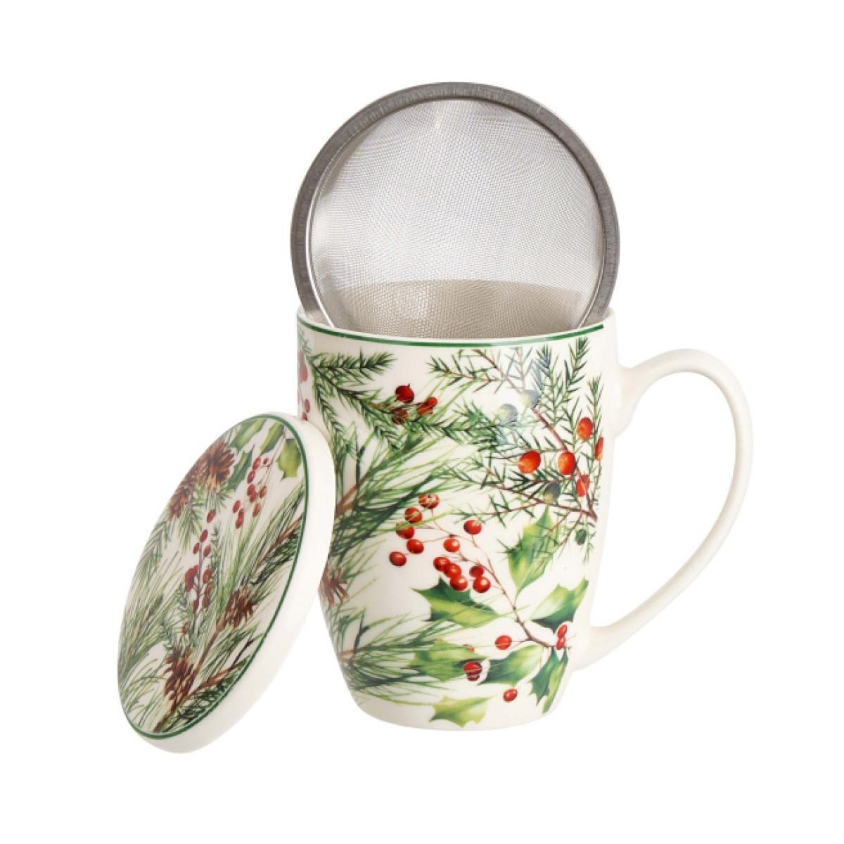 Šolja sa infuzerom 360ml NOVA GODINA Lišće 