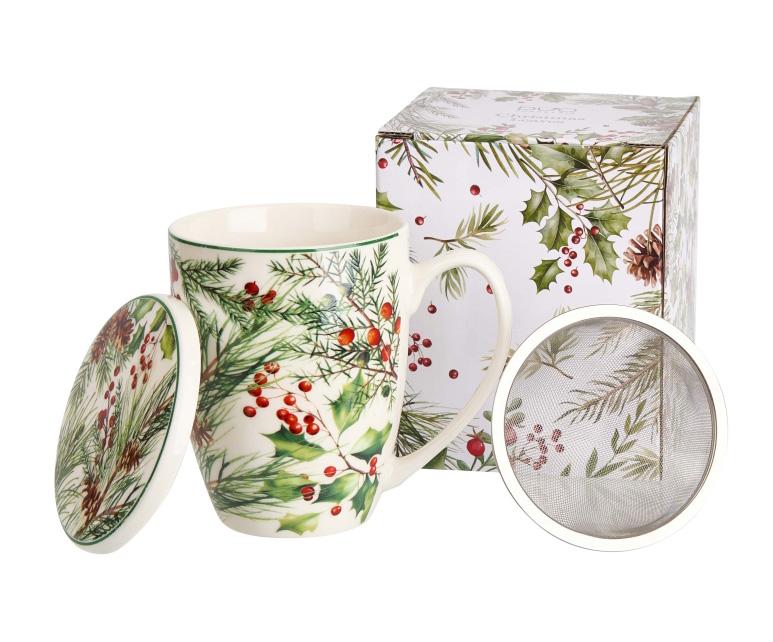 Šolja sa infuzerom 360ml NOVA GODINA Lišće 