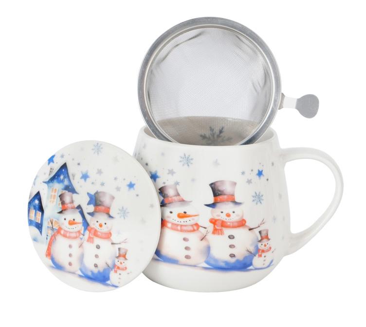 Šolja sa infuzerom 430ml DEDA MRAZ Sneško 