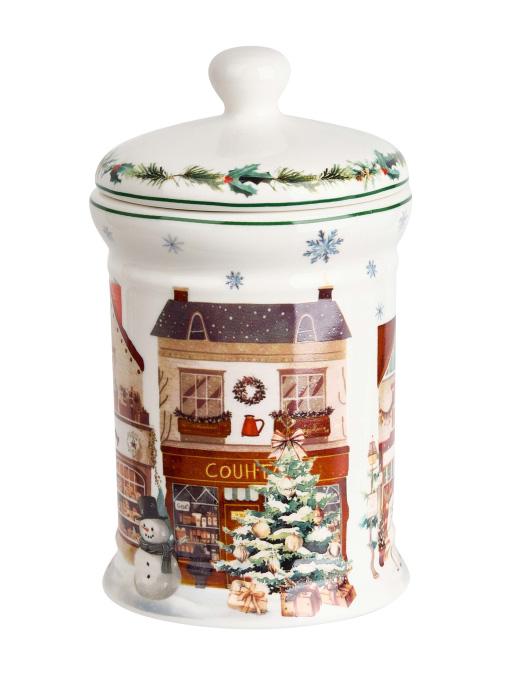 Porcelanska posuda za keks 800ml NOVA GODINA Grad 